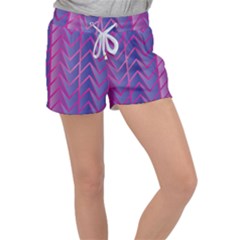Geometric Background Abstract Women s Velour Lounge Shorts