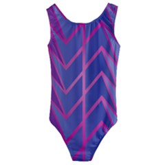 Geometric Background Abstract Kids  Cut-out Back One Piece Swimsuit