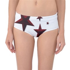 Free Stars Mid-waist Bikini Bottoms by Alisyart