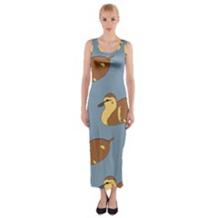 Farm Agriculture Pet Furry Bird Fitted Maxi Dress