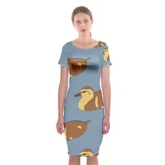 Farm Agriculture Pet Furry Bird Classic Short Sleeve Midi Dress