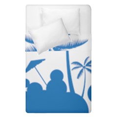 Fresh Blue Coconut Tree Duvet Cover Double Side (single Size) by Alisyart