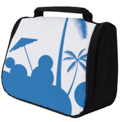 Fresh Blue Coconut Tree Full Print Travel Pouch (big)