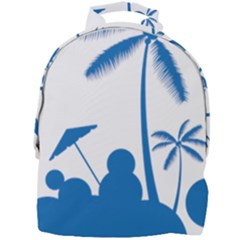 Fresh Blue Coconut Tree Mini Full Print Backpack