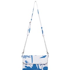 Fresh Blue Coconut Tree Mini Crossbody Handbag