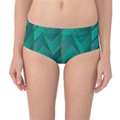 Geometric Background Mid-waist Bikini Bottoms