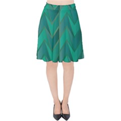 Geometric Background Velvet High Waist Skirt