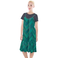 Geometric Background Camis Fishtail Dress