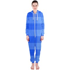 Fabric Grid Textile Deco Hooded Jumpsuit (ladies) 