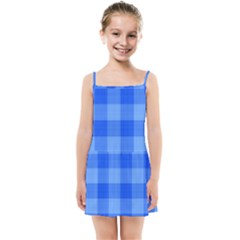 Fabric Grid Textile Deco Kids  Summer Sun Dress by Alisyart