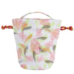 Flower Floral Drawstring Bucket Bag by Alisyart