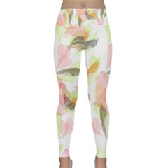 Flower Floral Lightweight Velour Classic Yoga Leggings by Alisyart