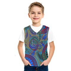 Fractal Abstract Line Wave Unique Kids  Sportswear by Alisyart