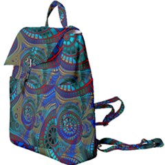 Fractal Abstract Line Wave Unique Buckle Everyday Backpack