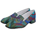 Fractal Abstract Line Wave Unique Women s Classic Loafer Heels View2