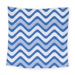 Waves Wavy Lines Pattern Square Tapestry (large)