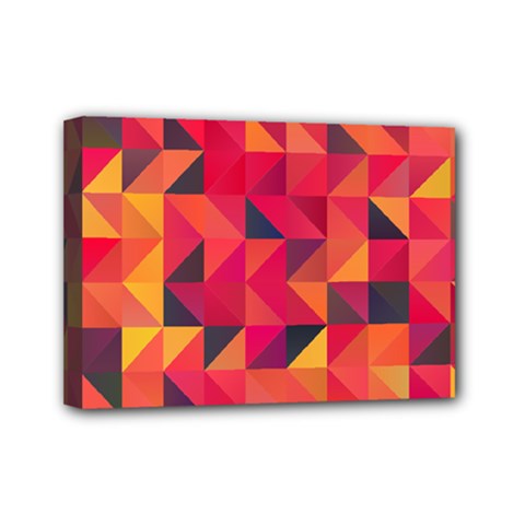 Halftone Geometric Mini Canvas 7  X 5  (stretched)