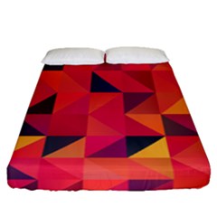 Halftone Geometric Fitted Sheet (queen Size)