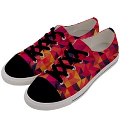 Halftone Geometric Men s Low Top Canvas Sneakers by Alisyart