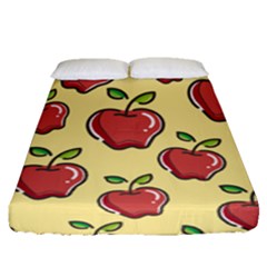 Healthy Apple Fruit Fitted Sheet (queen Size) by Alisyart