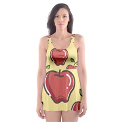 Healthy Apple Fruit Skater Dress Swimsuit