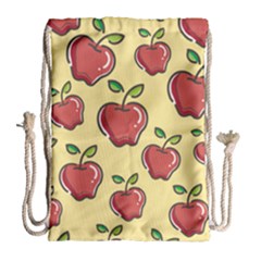 Healthy Apple Fruit Drawstring Bag (large) by Alisyart