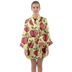 Healthy Apple Fruit Long Sleeve Kimono Robe by Alisyart