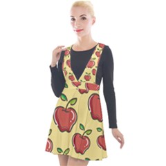 Healthy Apple Fruit Plunge Pinafore Velour Dress by Alisyart