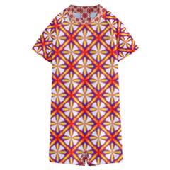 Hexagon Polygon Colorful Prismatic Kids  Boyleg Half Suit Swimwear