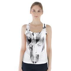 Wolf Girl Racer Back Sports Top