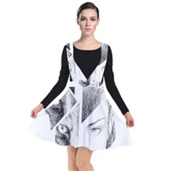 Wolf Girl Plunge Pinafore Dress