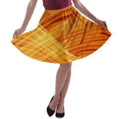 Wave Background A-line Skater Skirt