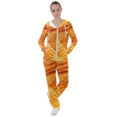 Wave Background Women s Tracksuit
