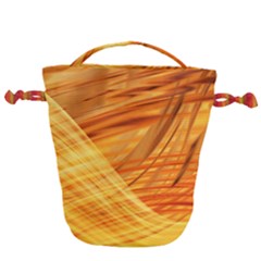 Wave Background Drawstring Bucket Bag by Alisyart
