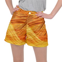 Wave Background Stretch Ripstop Shorts by Alisyart