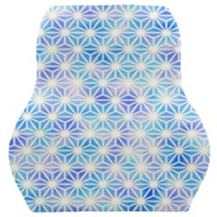 Hemp Pattern Blue Car Seat Back Cushion  by Alisyart