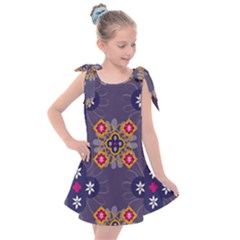 Morocco Tile Traditional Marrakech Kids  Tie Up Tunic Dress by Alisyart