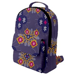 Morocco Tile Traditional Marrakech Flap Pocket Backpack (small)