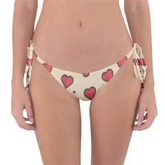 Love Heart Seamless Valentine Reversible Bikini Bottom