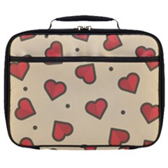 Love Heart Seamless Valentine Full Print Lunch Bag by Alisyart