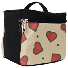 Love Heart Seamless Valentine Make Up Travel Bag (big) by Alisyart