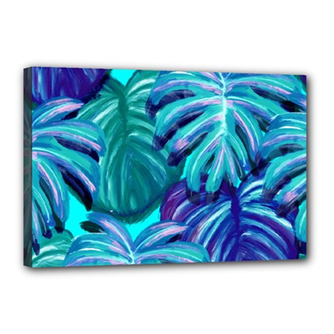 Leaves Tropical Palma Jungle Canvas 18  X 12  (stretched)