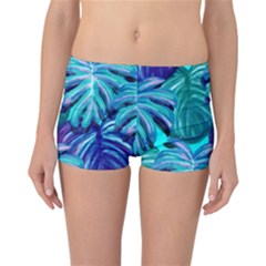 Leaves Tropical Palma Jungle Reversible Boyleg Bikini Bottoms by Alisyart