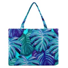 Leaves Tropical Palma Jungle Zipper Medium Tote Bag by Alisyart