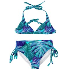 Leaves Tropical Palma Jungle Kids  Classic Bikini Set