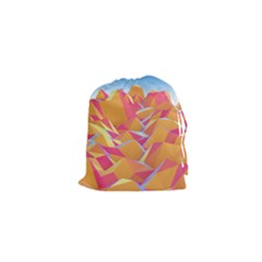 Background Mountains Low Poly Drawstring Pouch (XS)