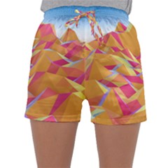 Background Mountains Low Poly Sleepwear Shorts