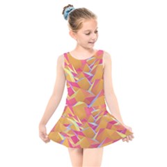 Background Mountains Low Poly Kids  Skater Dress Swimsuit