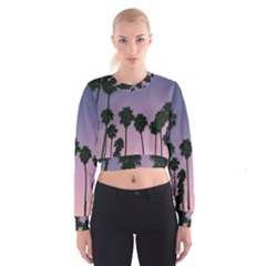 All Over Printed T-shirt- Palm Trees Cropped Sweatshirt