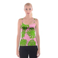 Leaves Tropical Plant Green Garden Spaghetti Strap Top by Alisyart